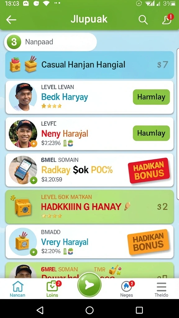 inova77 - Tampilan antarmuka pengguna yang menarik.