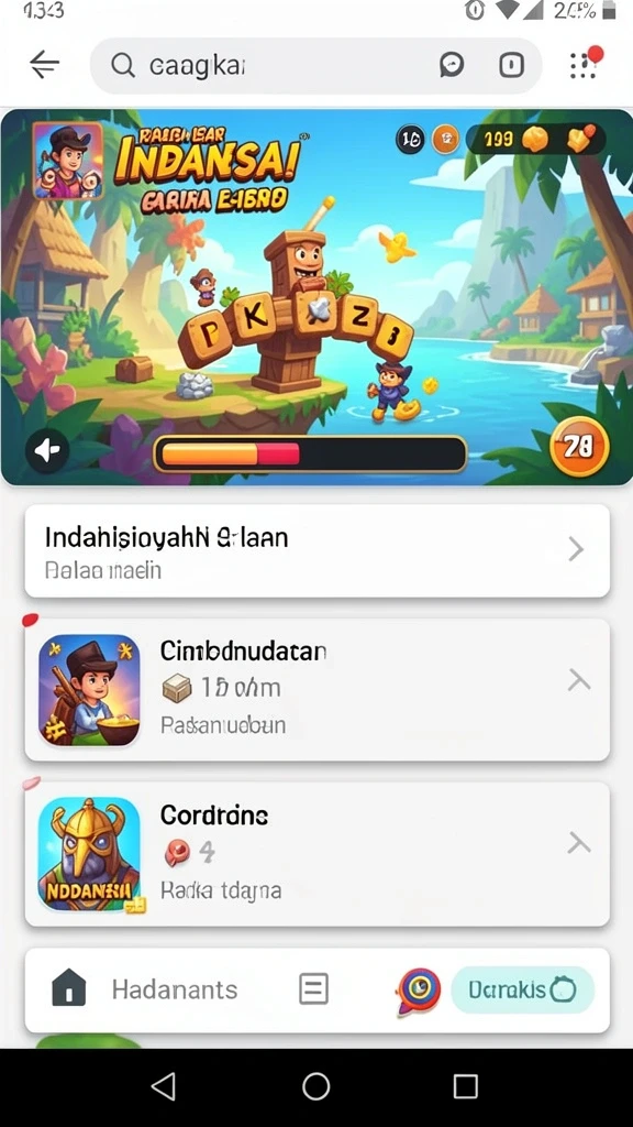 l777 - Tampilan menu utama yang menarik dan intuitif.