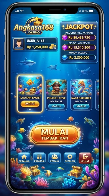 Layar utama angkasa168 — antarmuka bersih setelah instalasi